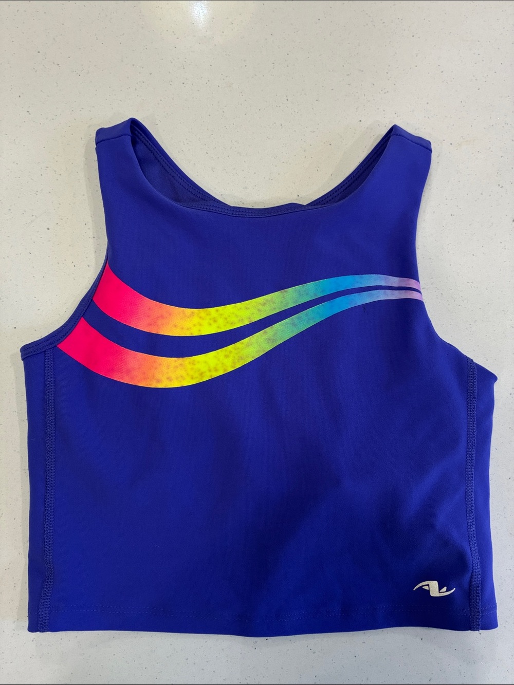 Athletic Works Girls Youth L 10-12 Rainbow Sports Bra Crop Top